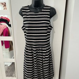 Black and white striped J Crew dress
